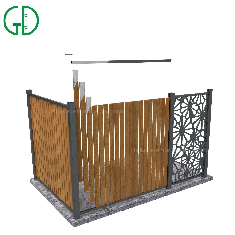 aluminum fence panels black for garden expandable garden outdoor designs foldable fencing composite fence - Image 4