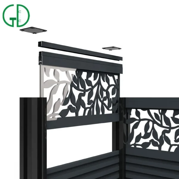 GD aluminum fence for home trellis gates alu garten zaun aluminium cortenstahl pferd sichtschutz - Imagen 5