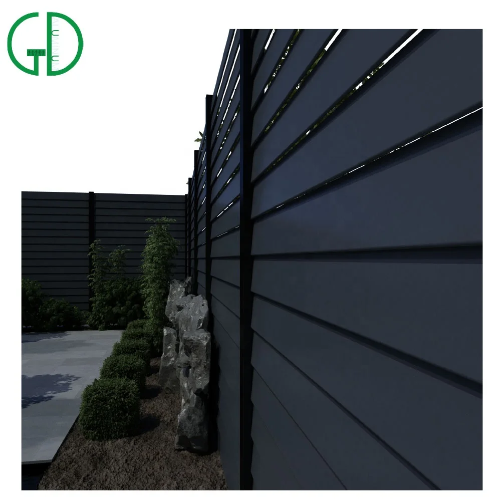 GD decorative aluminum white fence lattice private garden prefabricated led aluminum fence manufacturing - صورة 3