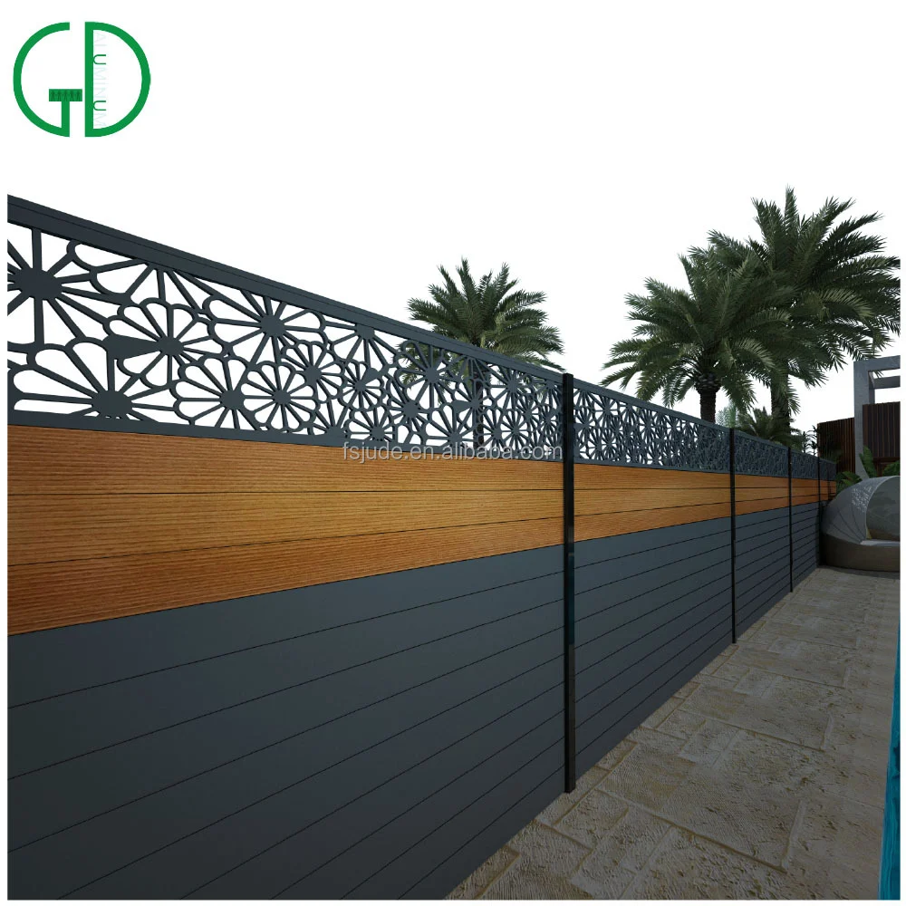 GD Aluminum Fence for house Supplier Manufacturer Decorative Garden Farm Black Wood Fence Panels