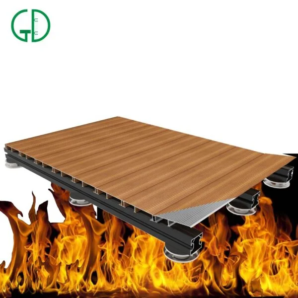 GD aluminum A2 Firetest outdoor decking system watertight aluminum decking swimming pool garden floor boards decking - Image 2