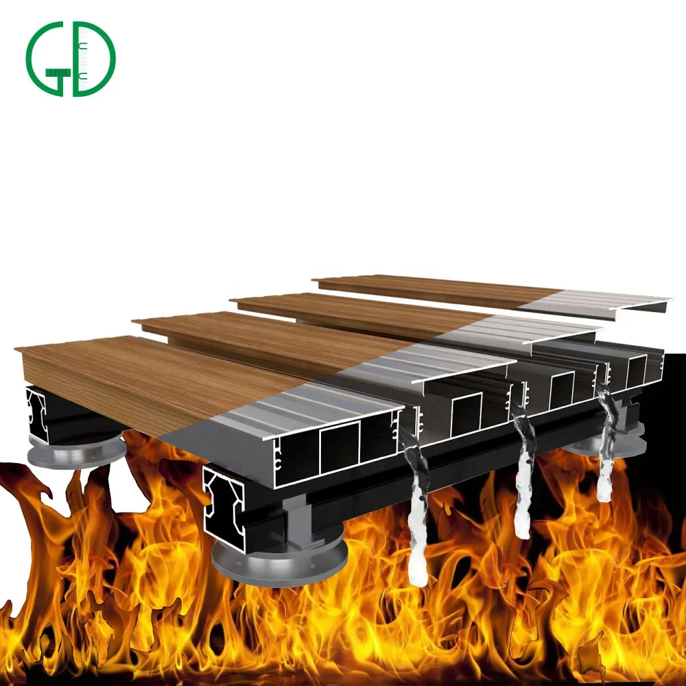 GD aluminum A2 Firetest outdoor decking system watertight aluminum decking swimming pool garden floor boards decking - Image 4