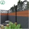 New Designs Modern Decorative Garden Border Composite Wood ornamental Aluminum Fence - Image 2