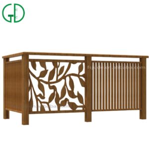 GD Aluminum modern glass balustrade post outdoor handrail stair baluster deck wpc led balusters balcony railing