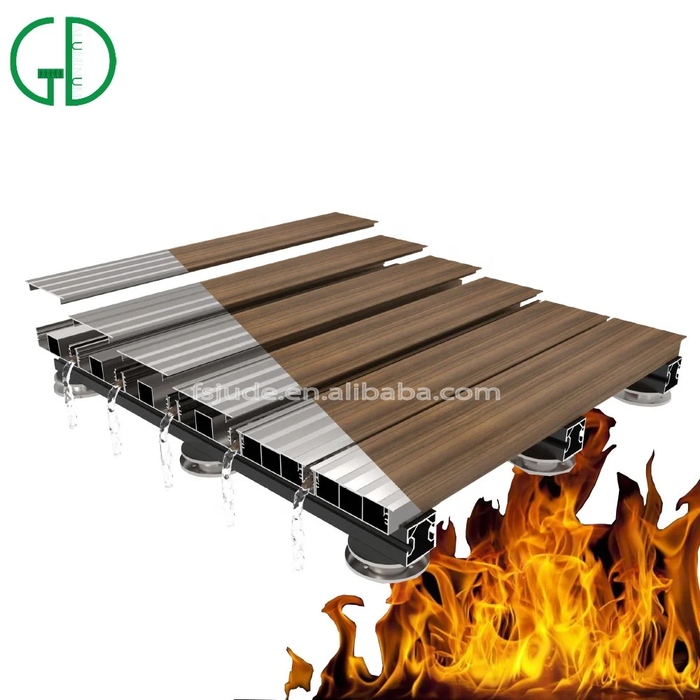 GD Fire Resistance Class A2 balcony outdoor decking beam roof joist post railing framing pontoon boards aluminum deck