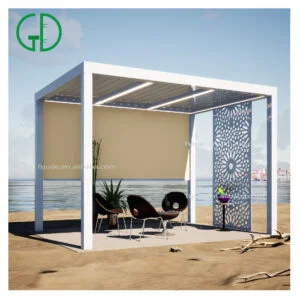 GD Aluminium moderne bioklimatische wasserdichte Öffnungsdachlamellen hochwertige Outdoor-Pergola