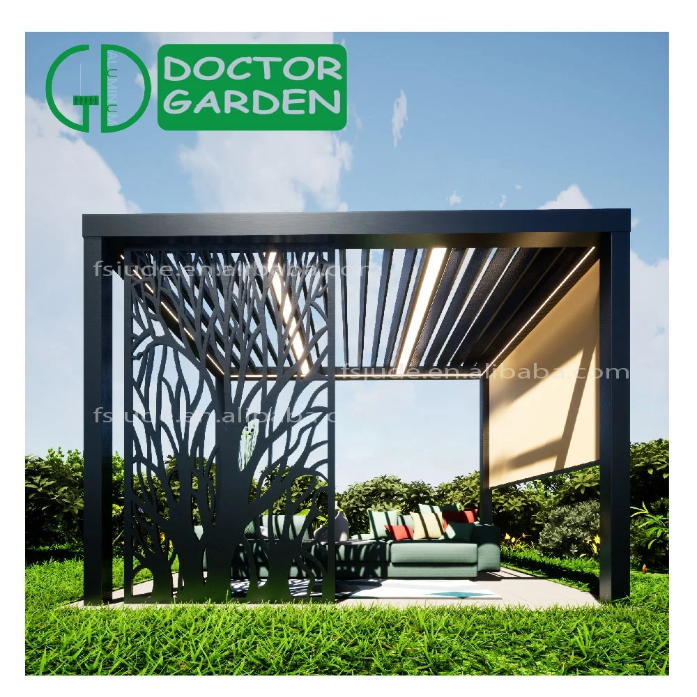 Gd Doctor Garden Modern Bioklimatic Pergolas i Gazebos na świeżym powietrzu 9 SQ Meters 3x3 5x5 5x3 Luksusowa altana ogrodowa Pergola Aluminium
