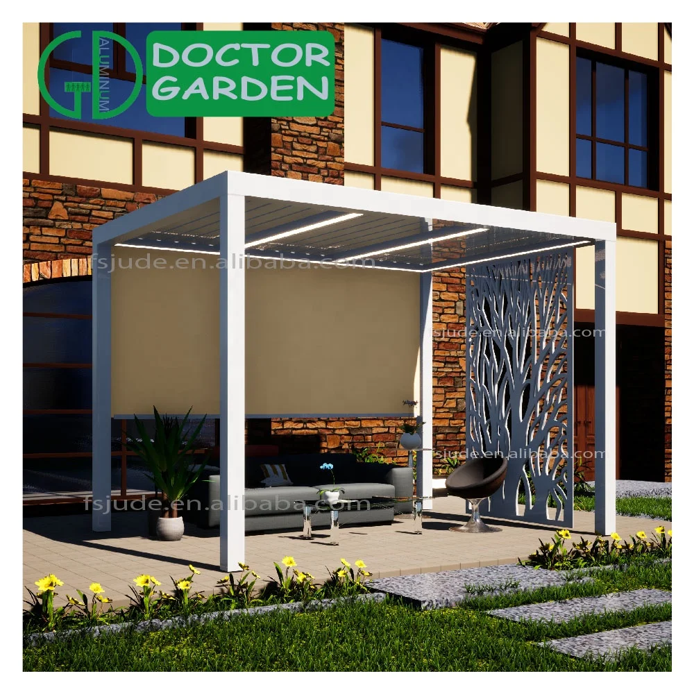 Gd Doctor Garden Modern Bioklimatic Pergolas i Gazebos na świeżym powietrzu 9 SQ Meters 3x3 5x5 5x3 Luksusowa altana ogrodowa Pergola Aluminium - Obraz 5