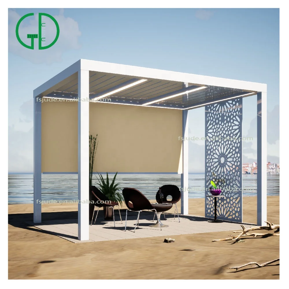 Gd Doctor Garden Modern Bioklimatic Pergolas i Gazebos na świeżym powietrzu 9 SQ Meters 3x3 5x5 5x3 Luksusowa altana ogrodowa Pergola Aluminium - Obraz 6