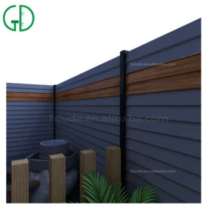 GD, piscina de privacidad de seguridad de alta calidad, valla negra de aluminio, adornos de natación, diseños de paneles de techo plegables