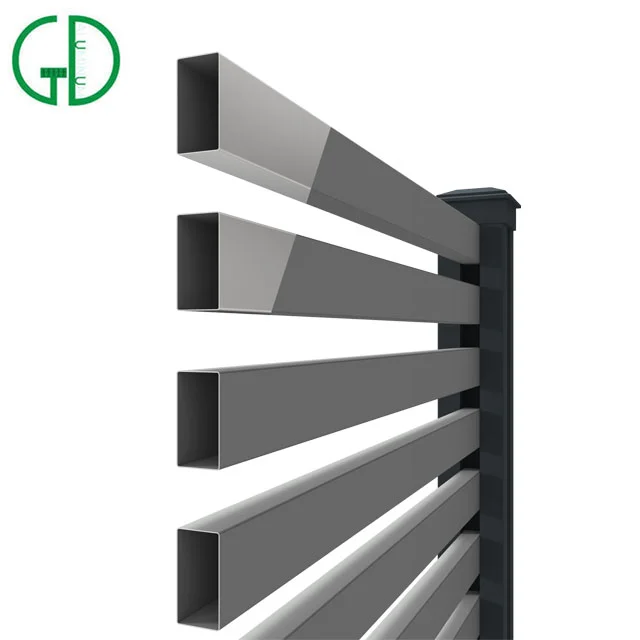 Eco-friendly Privacy Aluminium Slat Fencing Horizontal Aluminum fence Louver Fence Panels Privacy