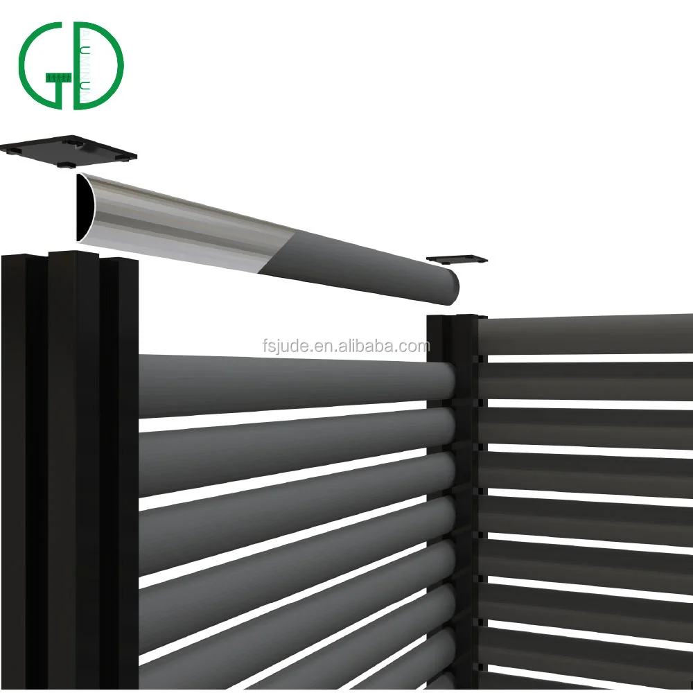 Eco-friendly Privacy Aluminium Slat Fencing Horizontal Aluminum fence Louver Fence Panels Privacy - صورة 2