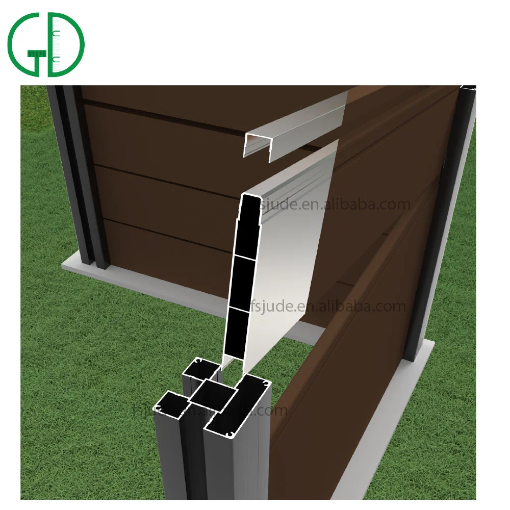 Eco-friendly Privacy Aluminium Slat Fencing Horizontal Aluminum fence Louver Fence Panels Privacy - صورة 6