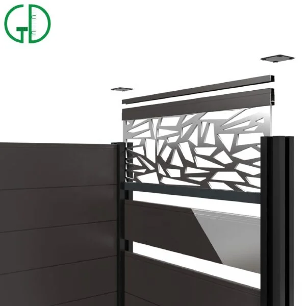 aluminum panel fence decorative canada used wall collapsible portable double rod border slip fence for garden