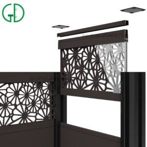 GD Aluminium Hot Sale Decorative Garden Pool Horse Wood Panel aluminum pool fence