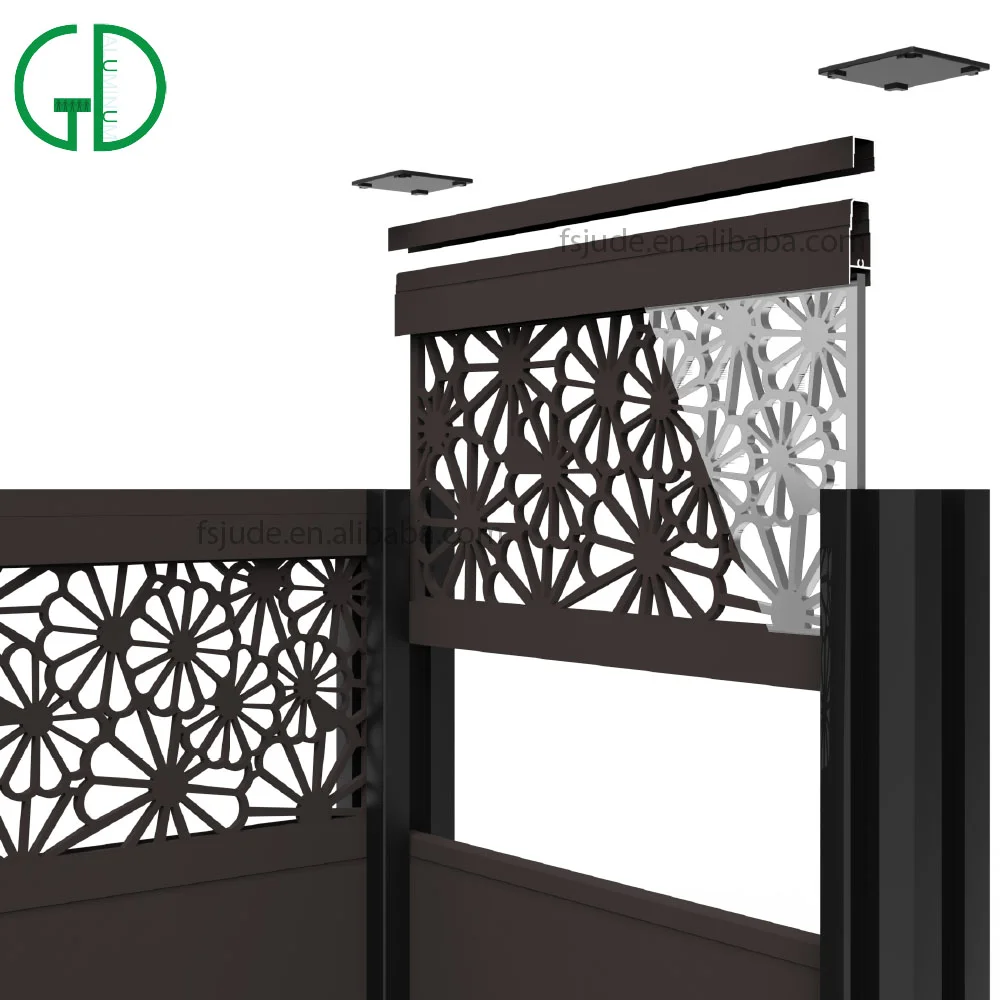 GD Aluminium Hot Sale Decorative Garden Pool Horse Wood Panel aluminum pool fence