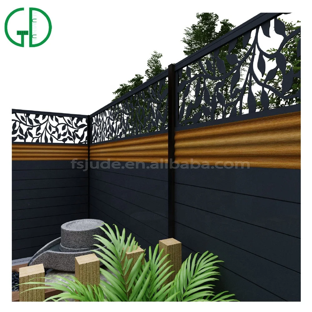 GD aluminium pool staket spaljé hus trädgård simning privat trädgård alu zaun aluminium skärm staket