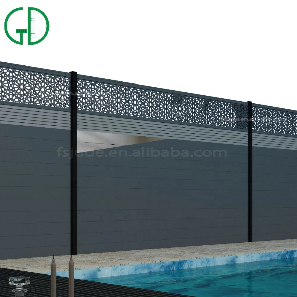 GD铝栅栏成本花园装饰金属墙激光切割隐私栅栏板 - 图片 6