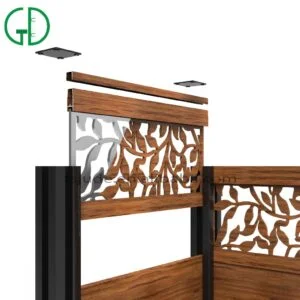 GD алюминиевый забор для заднего двора, конструкция сборной умной веранды, портативный перфорированный дом по периметру