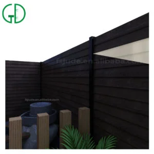 GD Aluminum fences wood modern house fence wholesale design outdoor wooden gates  for villa