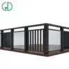 GD aluminum handrail glass balcony modern luxury outdoor stair design dwg post curved terrace balustrade staircase railing - Image 5