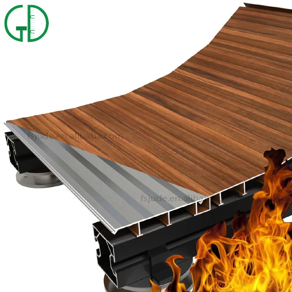 GD Aluminium Fire Resistance A2 out door pool garden decking joist interlocking tiles pontoon aluminum balcony deck
