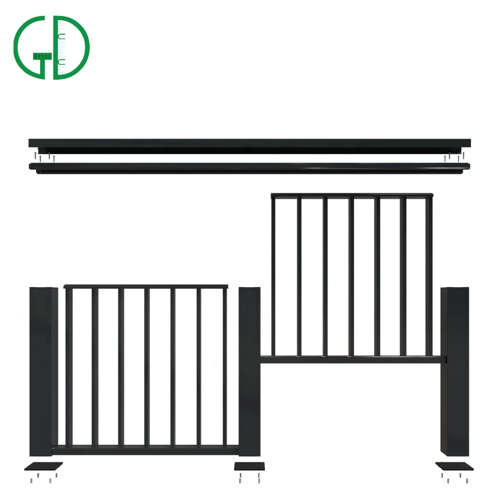 GD aluminium räcke design för balkong porslin priser utomhus veranda komposit däck system inlägg design hus räcke - Bild 2
