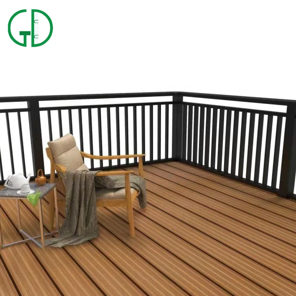 GD aluminium räcke design för balkong porslin priser utomhus veranda komposit däck system inlägg design hus räcke - Bild 5