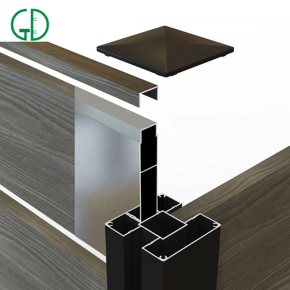 GD aluminum posts for fence wooden powder coating square round hollow wpc composite - Image 3