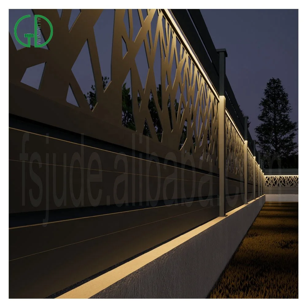 GD garden privacy laser cut aluminum fence panels newly design customized metal fencing slats prices sheets - Image 6