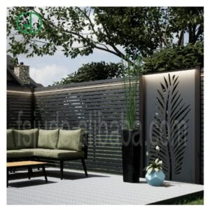 Gd cloture jardin en vit aluminium staket paneler integritet trädgård staket paneler 6x8 6ft vertikal vit utomhus