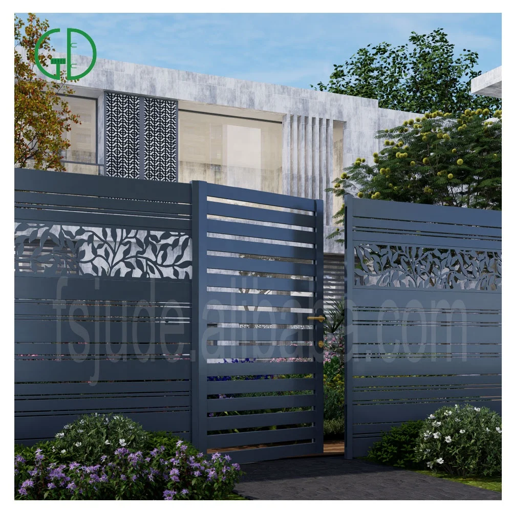 GD cloture jardin en white aluminum fence panels privacy garden fence panels 6x8 6ft vertical white outdoor - Image 6