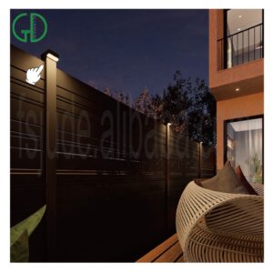 GD Aluminum fence panels laser cut metal black outdoor vertical garden white modern design privacy cloture