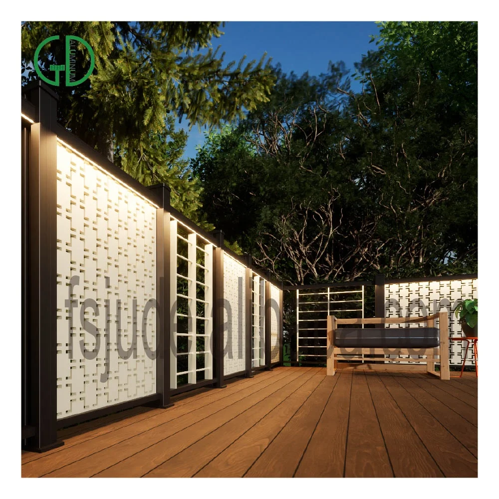 Profilé en aluminium GD pour garde-corps en verre, balustrades de sécurité en aluminium, conceptions découpées au laser, pièces de systèmes, garde-corps en verre en aluminium - Image 4