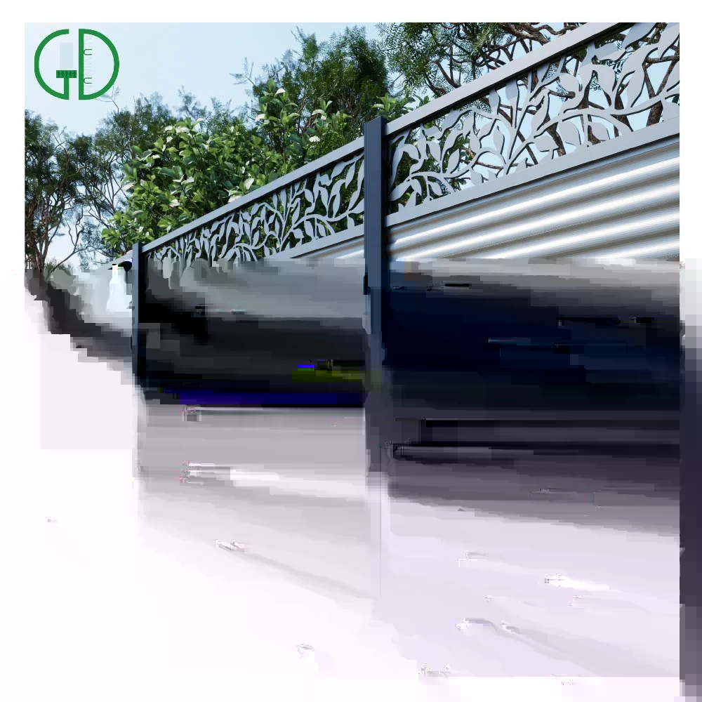 modern exterior aluminum fence lighting and fences zaun garten screen laser cut aluminium fence garden building outdoor - Imagem 5
