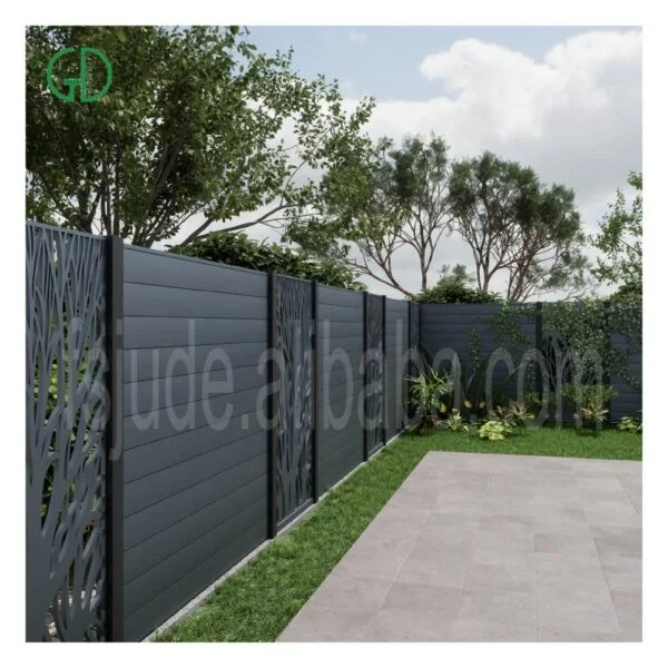GD Metallzäune, dekorative Holzpaneele, DIY-Aluminiumzaun, schwarze Kunst, Lattenrost, Pferdezaun, Heim-Set 6 8ft-Schienen-Gitter-Gartenpaneel - Image 5