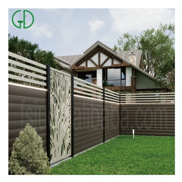 GD Metallzäune, dekorative Holzpaneele, DIY-Aluminiumzaun, schwarze Kunst, Lattenrost, Pferdezaun, Heim-Set 6 8ft-Schienen-Gitter-Gartenpaneel - Image 6