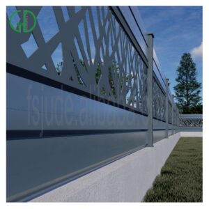 GD Eco Friendly Waterproof Outdoor Aluminium Modern Staket Slat Kompositpulverbelagd aluminiumstaket