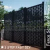 GD aluminium DIY 3 step patio brown black grey aluminum fence privacy screen ideas outdoor planter retractable fence - 图片 6