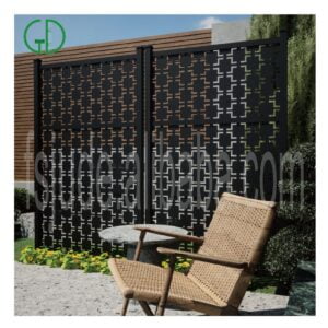 GD aluminium groothandel brandbestand 6 ft. H x 4 ft. W lasergesnyde metaalpaneel privaatheidskerm sndta heiningpaneel