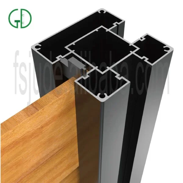 GD aluminum post for fence with slide slot glass outdoor wpc fence aluminum post - Image 2