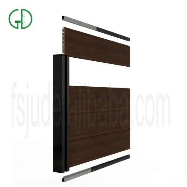 GD aluminum post for fence with slide slot glass outdoor wpc fence aluminum post - Image 3