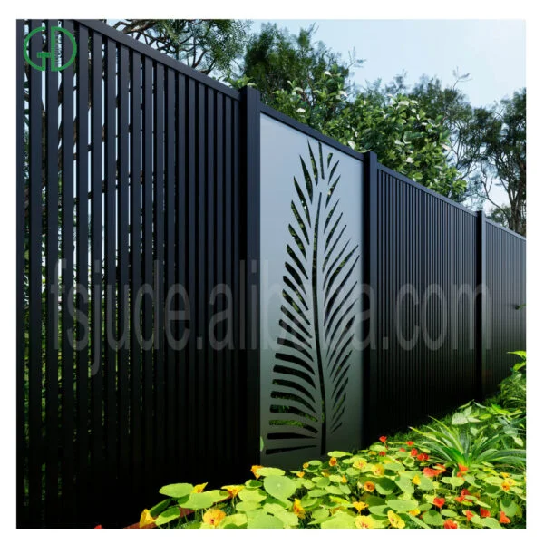 GD aluminum post for fence with slide slot glass outdoor wpc fence aluminum post - Image 6
