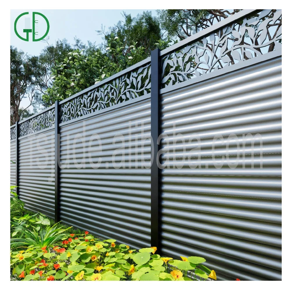 residential aluminum fence panels newly design fence supplier modern slat system ornament batten - Imagem 4
