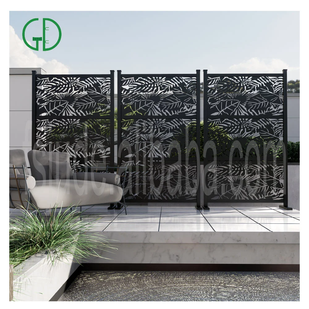 residential aluminum fence panels newly design fence supplier modern slat system ornament batten - Imagem 6