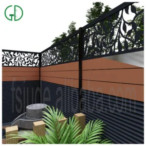 GD aluminum fences for villa garden decorative laser cut aluminum composite fence metal cerca de aluminio