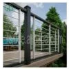 GD laser cut aluminum for railing decking balustrade balcony glass stair deck porch railing wall black round aluminum balusters - Image 5