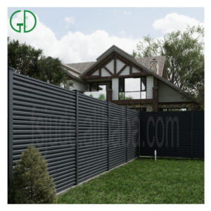 Gd Modern House Louver Aluminium Staket och grindar Vertikal metallram Blad justerbar bris Aluminium Fixat LOUVER -staket