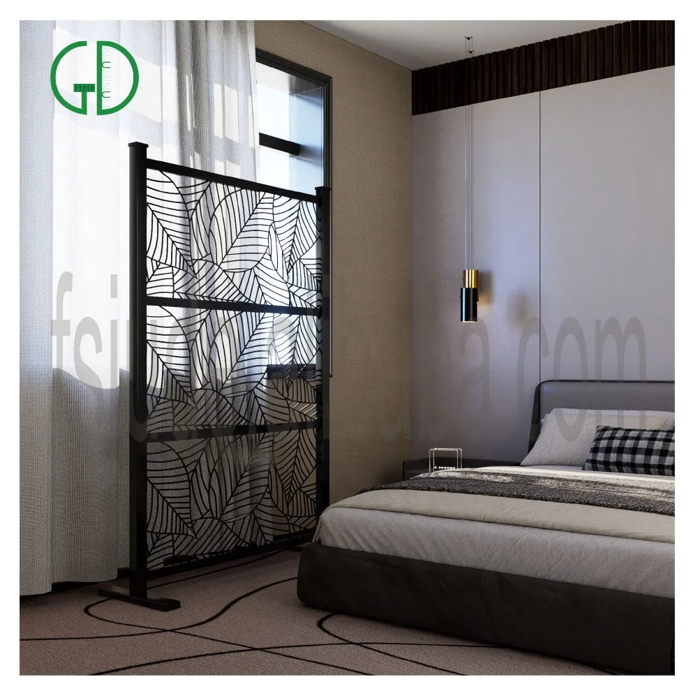 ألواح سياج من الألومنيوم GD، شاشة خصوصية لسياج ربط سلسلة معدنية مقطوعة بالليزر للفناء الخلفي والحديقة - صورة 4