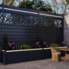 GD privacy garden vertical louver white aluminium fence picket fence panels manufacture slat modern